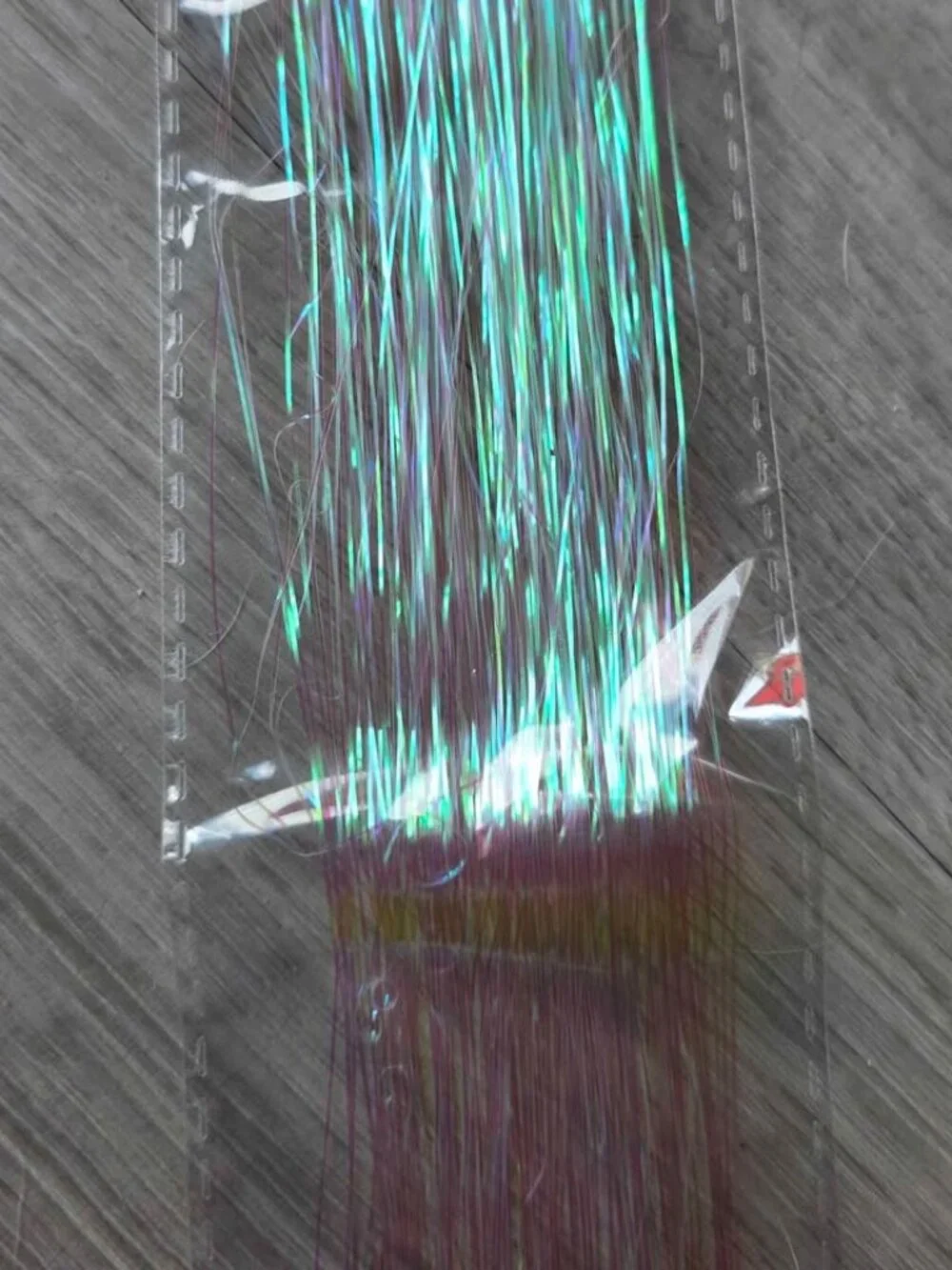 Iridescent Clip-In Hair Tinsel Extensions Set of 12